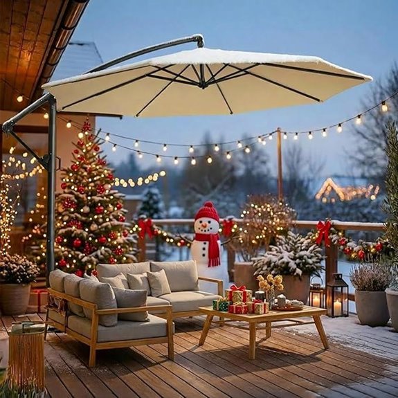 wikiwiki 10ft Offset Patio Umbrella with Tilt