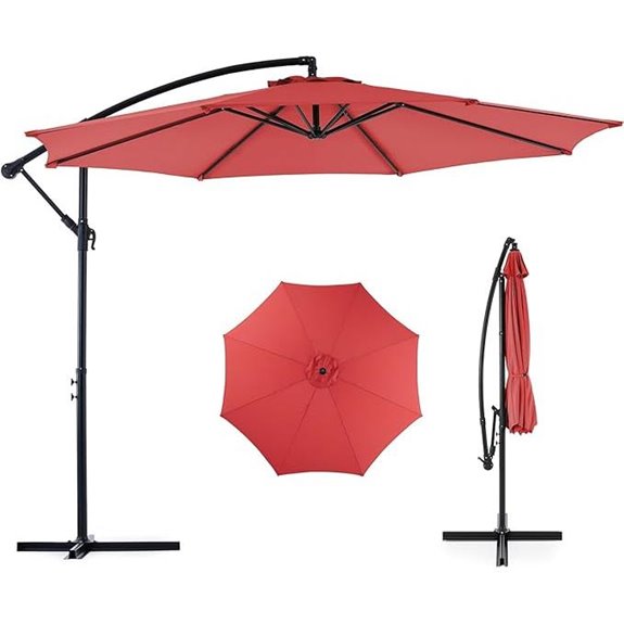 OLIXIS 10FT Offset Patio Umbrella with Tilt