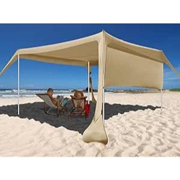 Beach Canopy Tent Shade with Sidewalls 10x10FT