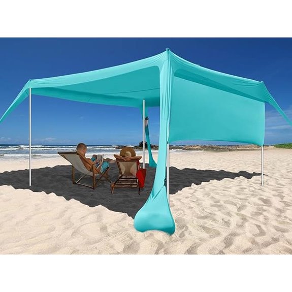 Beach Canopy Tent Shade with Sidewalls 10x10FT