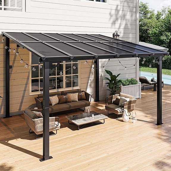 Aoxun 10x12 Gazebo with Sloped Roof