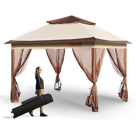 VEVOR 11x11 ft Pop-up Gazebo with Mosquito Net