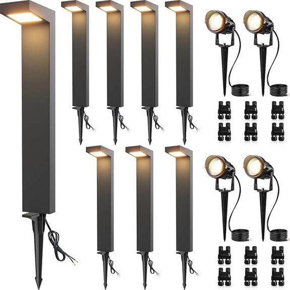 SUNVIE 12-Pack LED Low Voltage Landscape Lights