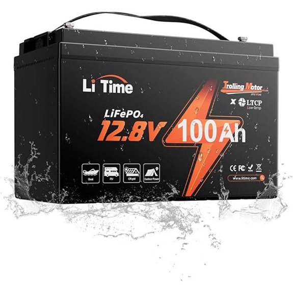 Litime 12V 100Ah Lithium Battery for Marine and RV
