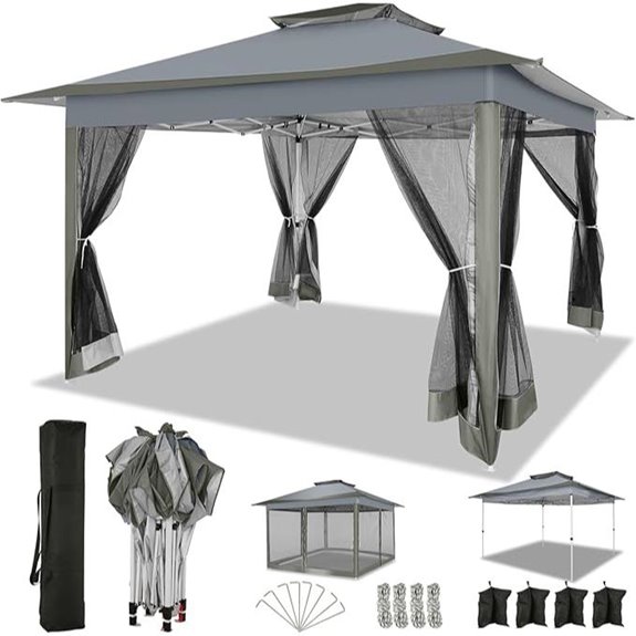 COBIZI 12x12 Pop-up Gazebo with Mosquito Net