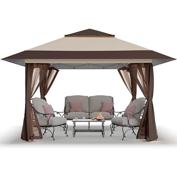 CROWN SHADES 13x13 Pop Up Gazebo with Cover