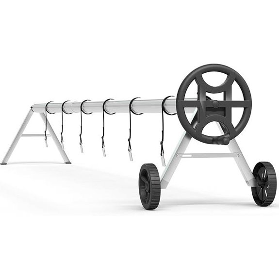 Aluminum Pool Cover Reel with Hand Crank (14 ft)