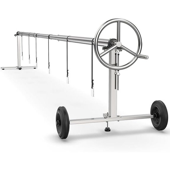 Abimars 14ft Stainless Steel Pool Solar Cover Reel