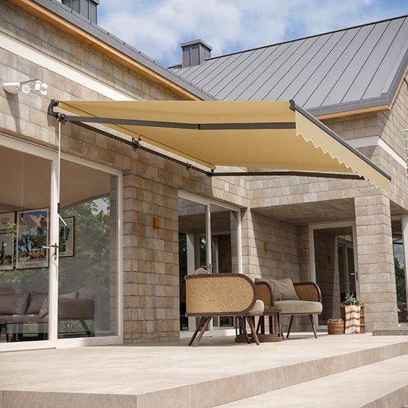 CO-Z 14x10 ft Electric Retractable Awning with Remote