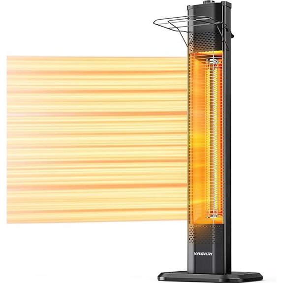 VAGKRI 1500W Infrared Patio Heater with Safety Features