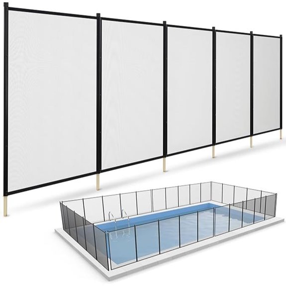 Removable Mesh Pool Fence 15ft x 4ft Easy Install