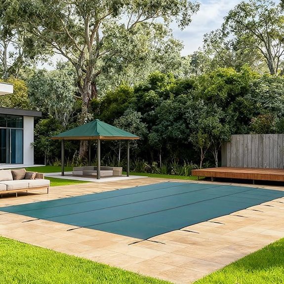 16x32ft Inground Pool Safety Cover with Hardware