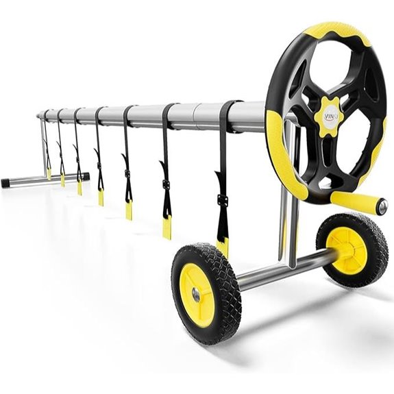 VINGLI 18ft Pool Cover Reel Set for Inground Pool