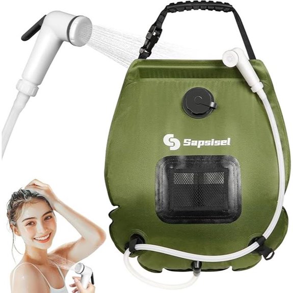 Sapsisel 20L Solar Camping Shower with Hose