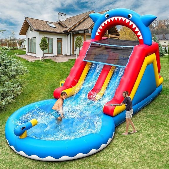 Inflatable Water Slide 22FT Commercial Grade Shark Style