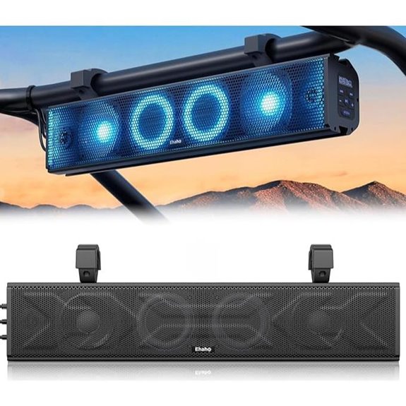 Ehaho 25 Inch UTV Bluetooth Sound Bar with RGB