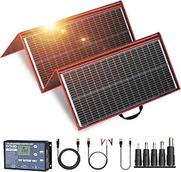 DOKIO 300W Foldable Solar Panel Kit with Controller