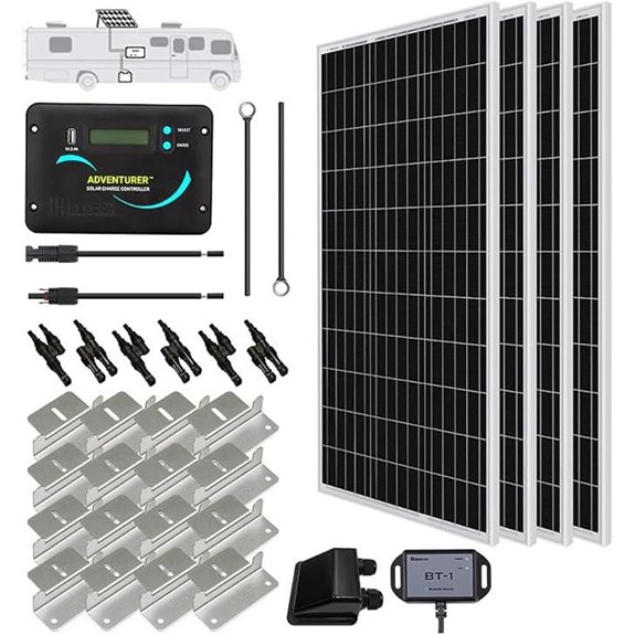 Renogy 400W 12V Monocrystalline Solar RV Kit