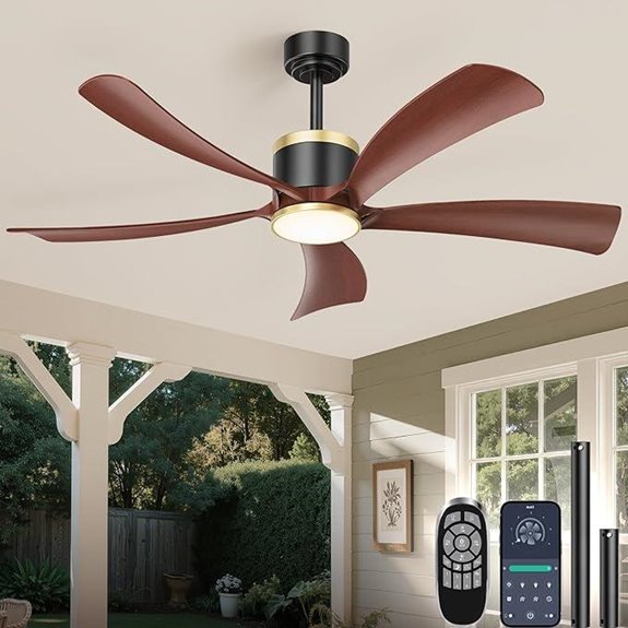 BLNAN 52-Inch Ceiling Fan with Lights and Remote