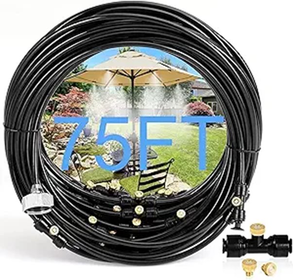 Bonviee 75FT Outdoor Misting System with Nozzles