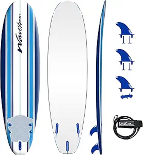Wavestorm 7ft Soft Top Foam Surfboard Complete Set