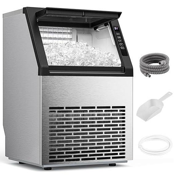 COWSAR 80Lbs/24H Commercial Ice Maker with Storage