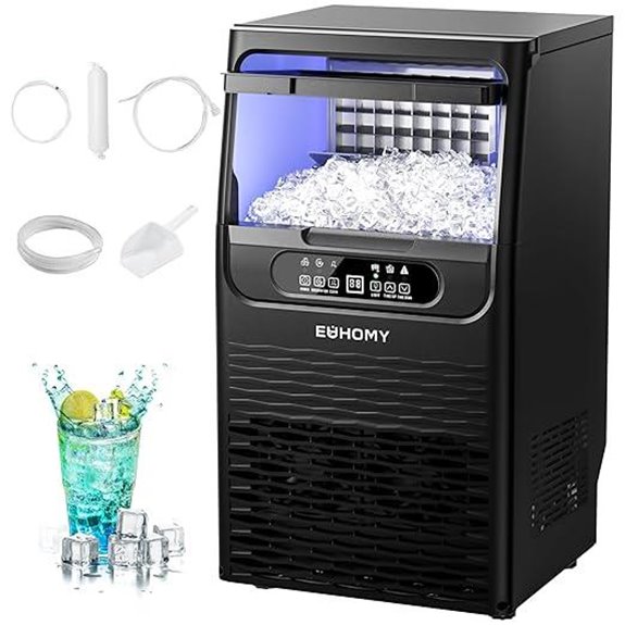 EUHOMY Commercial Ice Maker 80lbs/24H 36 Ice Cubes
