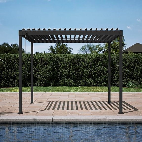 MIRADOR 80s Louvered Pergola 10'x10' with Adjustable Louvers
