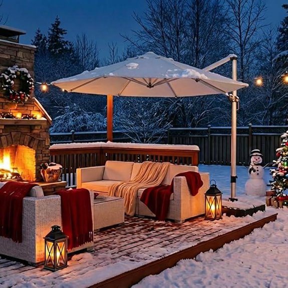 Paramondo 11FT Cantilever Patio Umbrella with Rotation