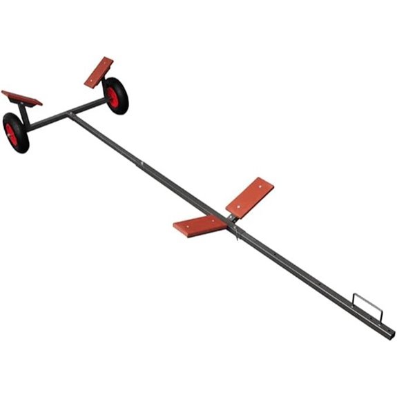 vidaXL Adjustable Boat Trailer for Up to 15.1' Boats