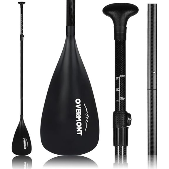 Overmont Carbon Fiber SUP Paddle (3-Piece Adjustable)