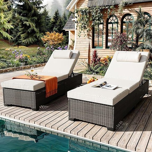 adjustable cushioned patio chairs
