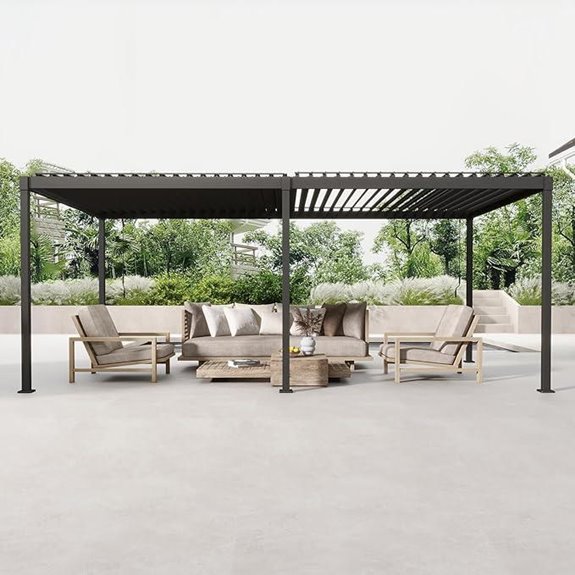 MIRADOR 80s Louvered Pergola 10x20 with Adjustable Louvers