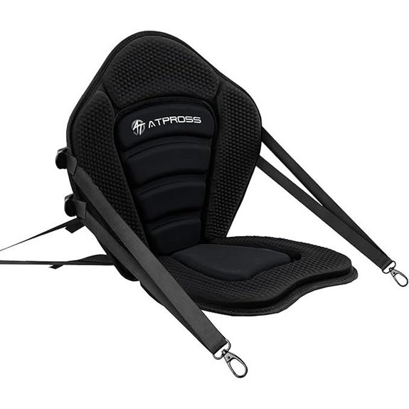 Adjustable Padded Kayak Seat with Backrest and Straps