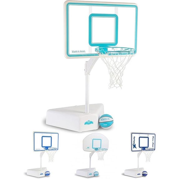 Dunn-Rite Adjustable Pool Basketball Hoop with Ball