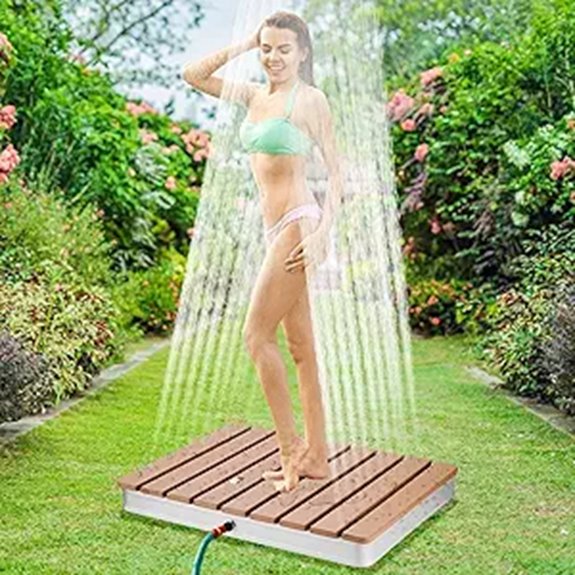Portable Outdoor Shower with Adjustable Water Flow