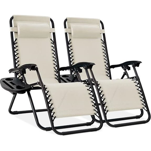 Best Choice Adjustable Steel Mesh Zero Gravity Lounge Chairs