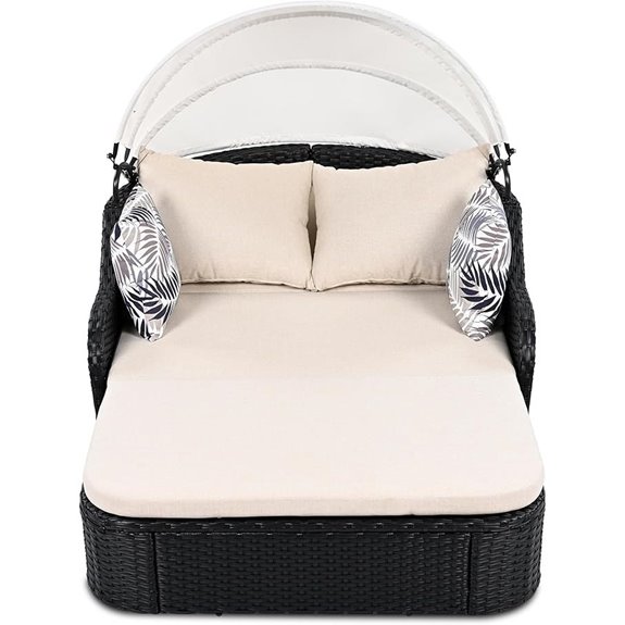 Patio Canopy Daybed with Adjustable Sunshade