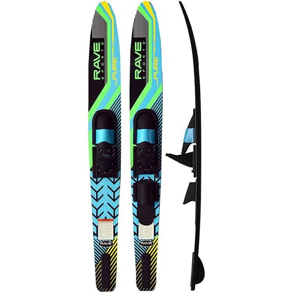 Rave Sports Pure Combo Water Skis - Adult Black/Blue