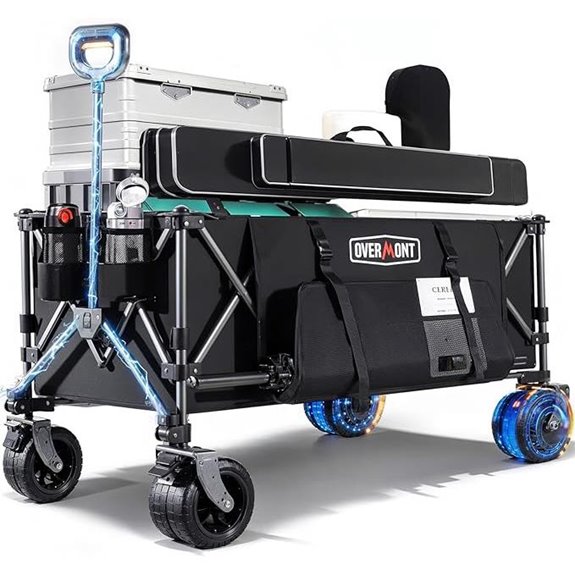 Overmont Electric Collapsible Wagon with All-Terrain Wheels