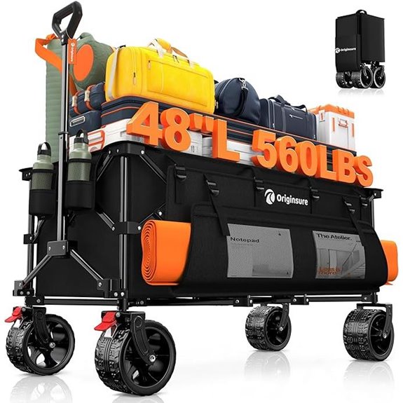 48 Collapsible Wagon Cart with All-Terrain Wheels