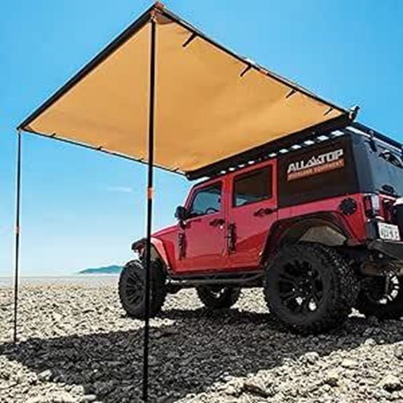 ALL-TOP Vehicle Awning 6.6'x8.2' Roof Rack Sun Shade