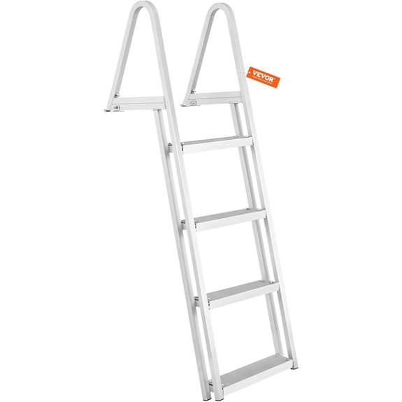 VEVOR Aluminum Boat Ladder with Nonslip Steps