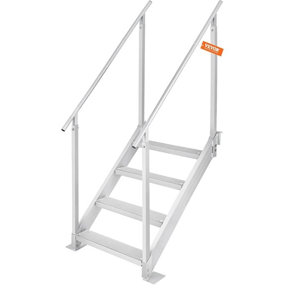 VEVOR 4-Step Aluminum Dock Ladder with Handrails