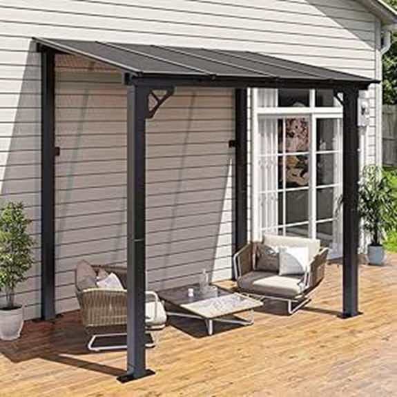 Aoxun 8’x5’ Aluminum Gazebo with Polycarbonate Roof