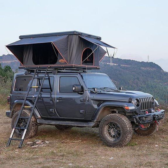 Aluminum Rooftop Tent Hard Shell for Camping Vehicles