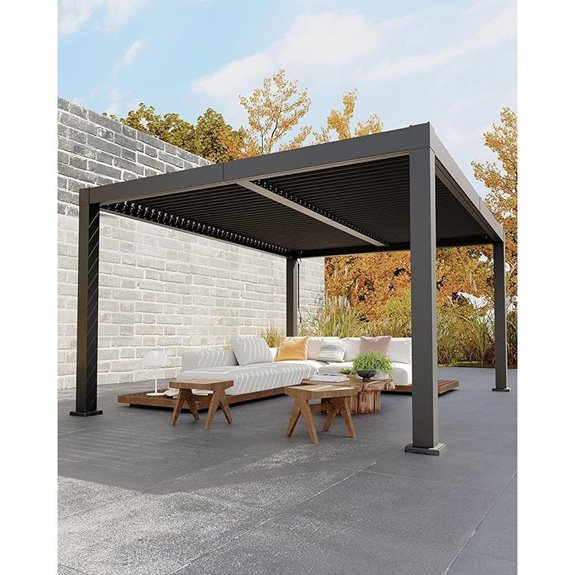 Garveelife Aluminum Louvered Pergola 12x16 ft