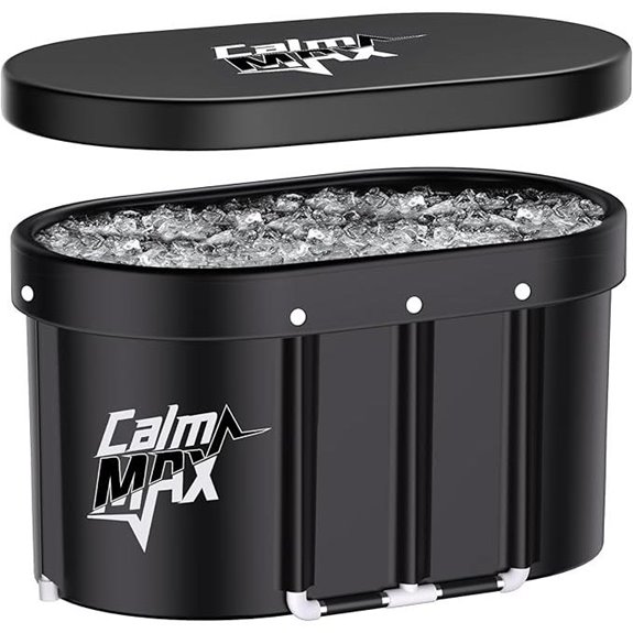 CalmMax Oval Ice Bath Tub with Lid for Athletes