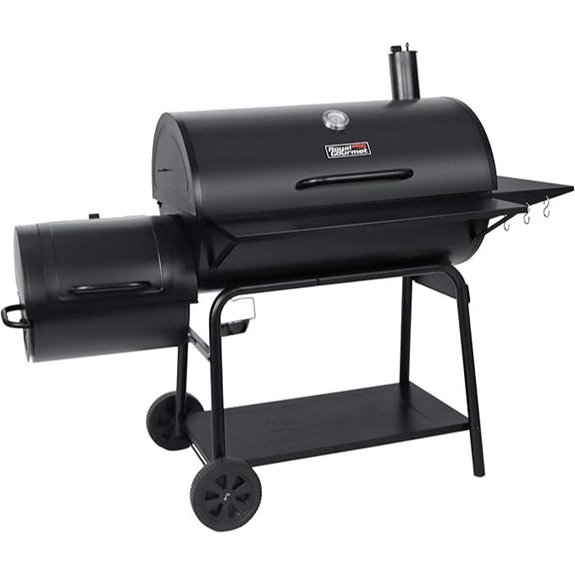Royal Gourmet Barrel Charcoal Grill with Offset Smoker