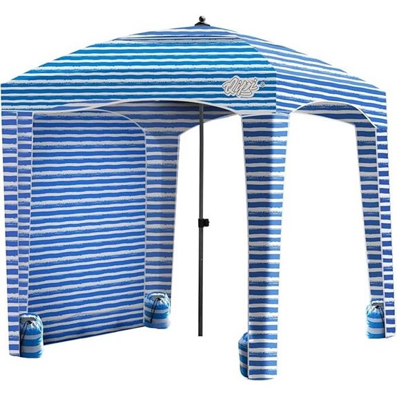 Qipi Beach Cabana with Side Wall and UV Protection